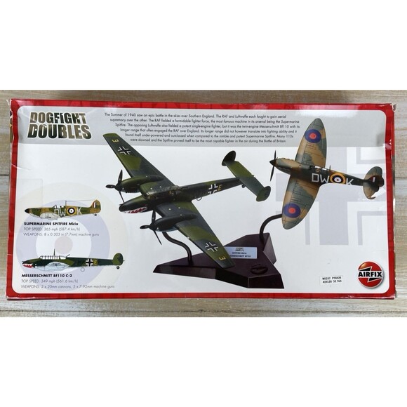 Airfix 1:72 Spitfire Mk.Ia Messerschmitt Bf110 Model Kit A50128 Dogfight Doubles - Picture 3 of 15